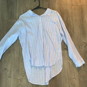Blue and white chambray shirt